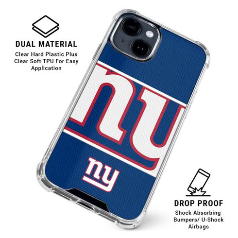 NFL New York Giants Zone Block iPhone 15 Clear Case