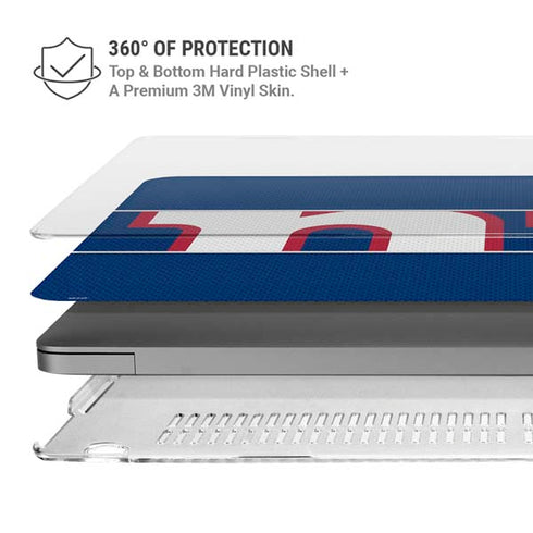 NFL New York Giants Zone Block MacBook Pro 14in (2021-24) Case plus Skin