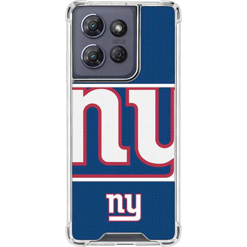 NFL New York Giants Zone Block Moto G Play 5G (2025) Clear Case