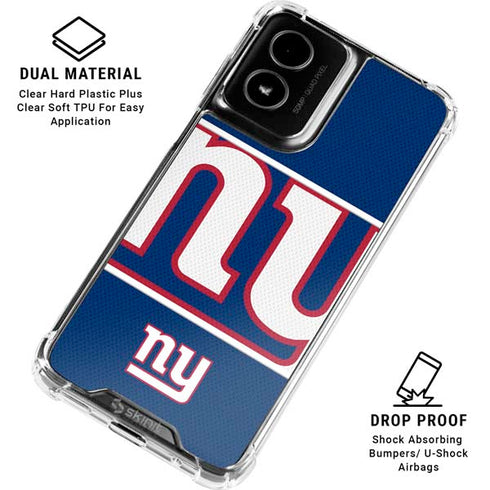 NFL New York Giants Zone Block Moto G Power 5G (2024) Clear Case