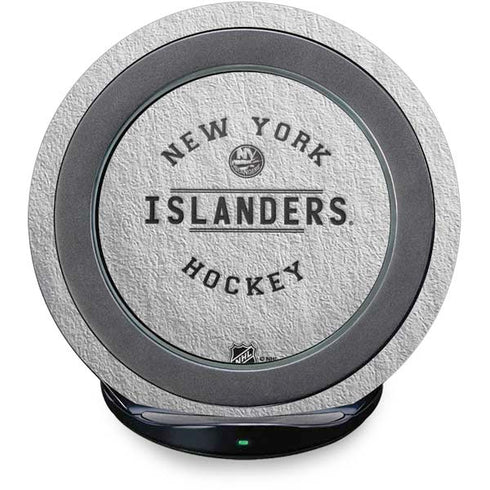 NHL New York Islanders Black Text Fast Charge Wireless Charging Stand Skin