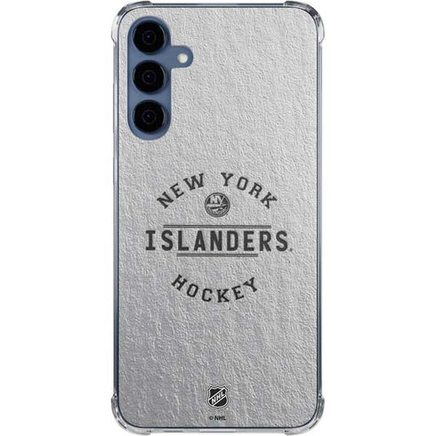 NHL New York Islanders Black Text Galaxy A55 5G Clear Case