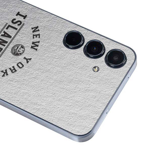 NHL New York Islanders Black Text Galaxy A55 5G Skin