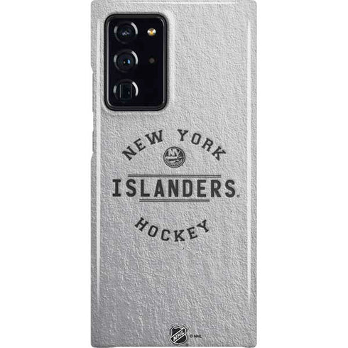 NHL New York Islanders Black Text Galaxy Cases