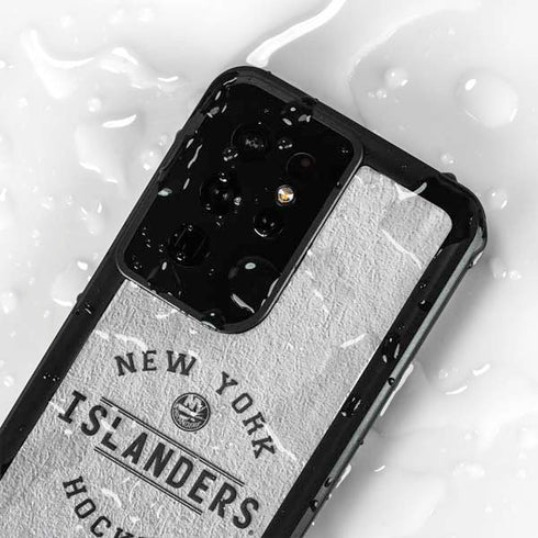 NHL New York Islanders Black Text Galaxy S24 Ultra Waterproof Case
