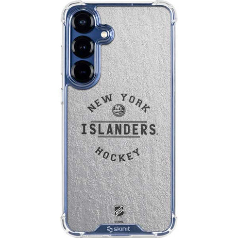 NHL New York Islanders Black Text Galaxy S25 Clear Case