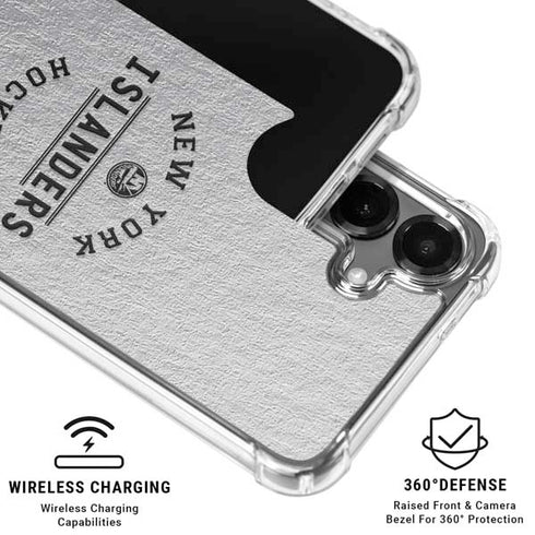 NHL New York Islanders Black Text Galaxy S26 Clear Case