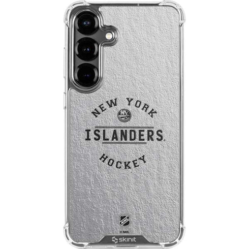 NHL New York Islanders Black Text Galaxy S26 Plus Clear Case
