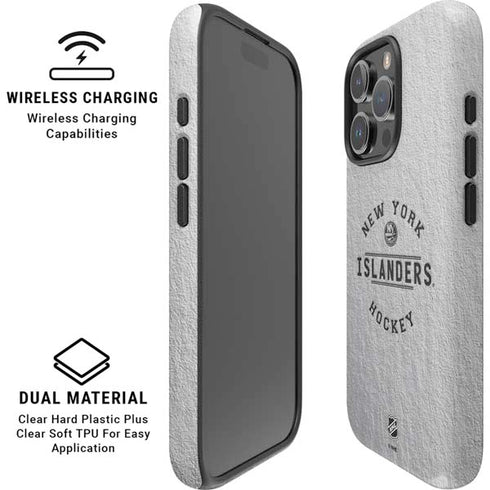 NHL New York Islanders Black Text iPhone 16 Pro Magsafe Impact Case