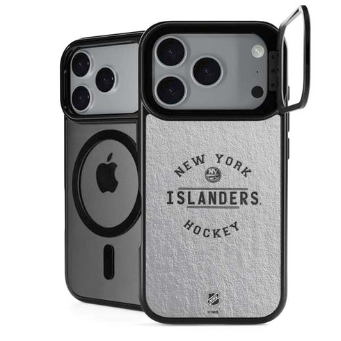 NHL New York Islanders Black Text iPhone 18 Pro Kickstand Case