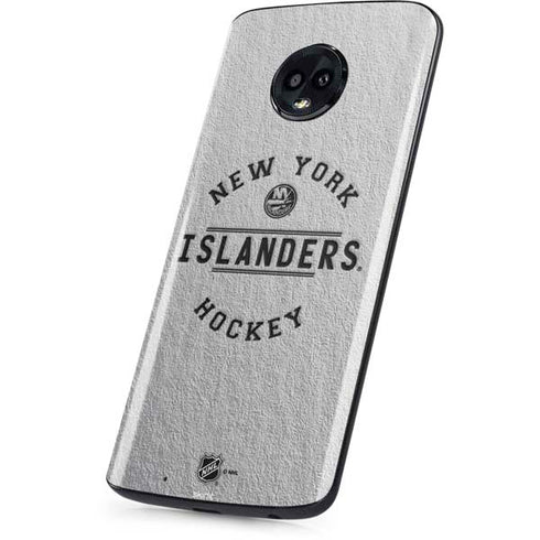 NHL New York Islanders Black Text Moto G6 Skin