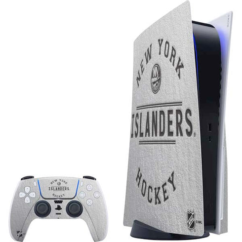 NHL New York Islanders Black Text PlayStation PS5 Skins