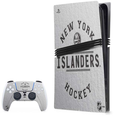 NHL New York Islanders Black Text PlayStation PS5 Skins