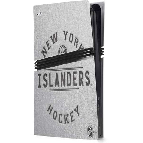 NHL New York Islanders Black Text PS5 Pro Console Skin