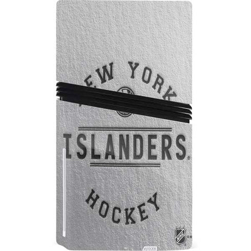 NHL New York Islanders Black Text PS5 Pro Disk Console Skin