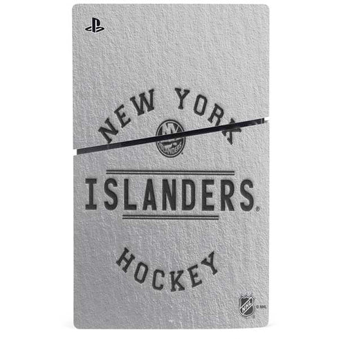 NHL New York Islanders Black Text PS5 Slim Digital Edition Console Skin