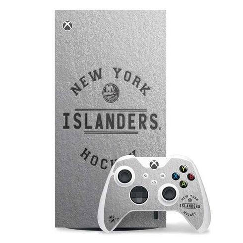 NHL New York Islanders Black Text Xbox Series X Skins