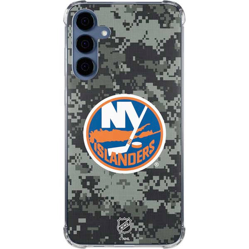 NHL New York Islanders Camo Galaxy A35 5G Clear Case