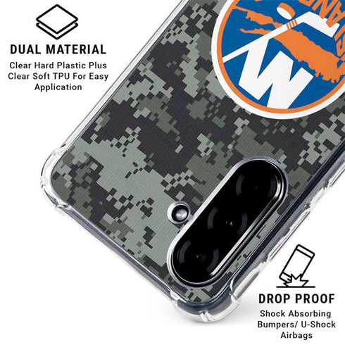 NHL New York Islanders Camo Galaxy A36 5G Clear Case
