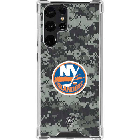 NHL New York Islanders Camo Galaxy S23 Ultra Clear Case
