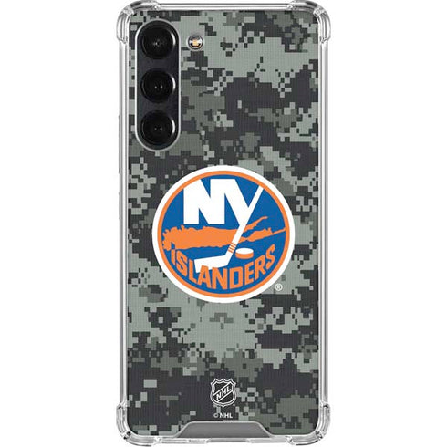 NHL New York Islanders Camo Galaxy S24 FE Clear Case