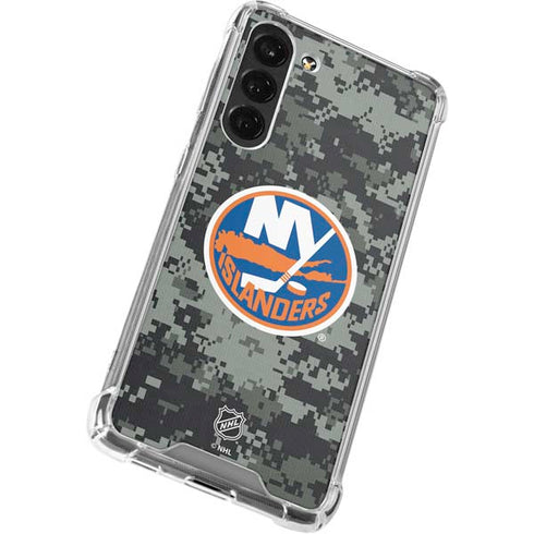 NHL New York Islanders Camo Galaxy S24 FE Clear Case
