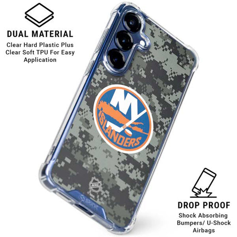 NHL New York Islanders Camo Galaxy S25 Plus Clear Case