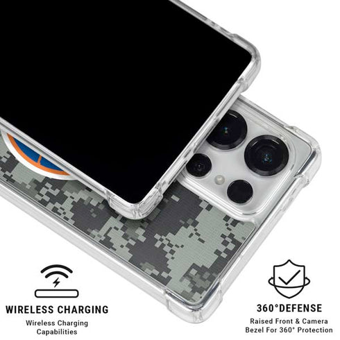 NHL New York Islanders Camo Galaxy S25 Ultra Clear Case