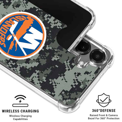 NHL New York Islanders Camo Galaxy S26 Clear Case