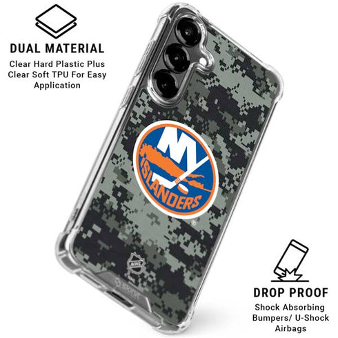 NHL New York Islanders Camo Galaxy S26 Clear Case