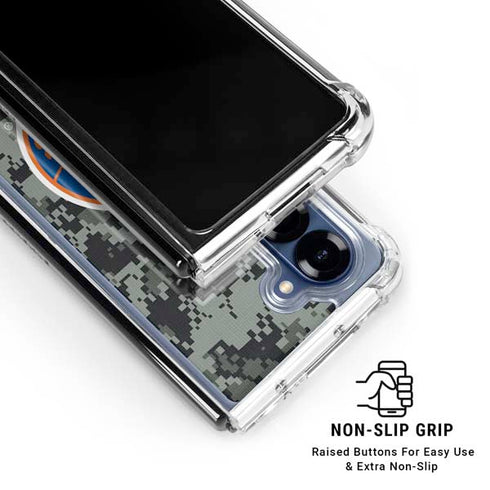 NHL New York Islanders Camo Galaxy Z Fold6 Clear Case