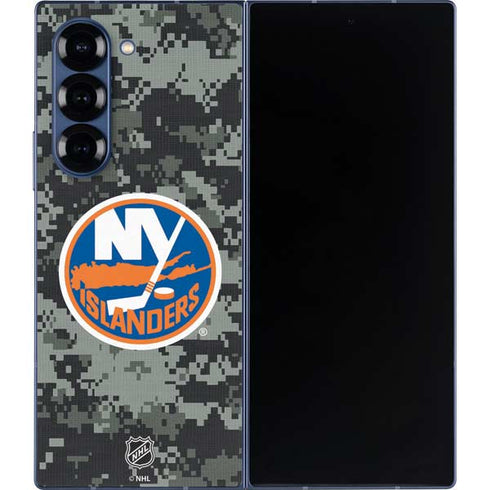 NHL New York Islanders Camo Galaxy Z Fold6 Skin