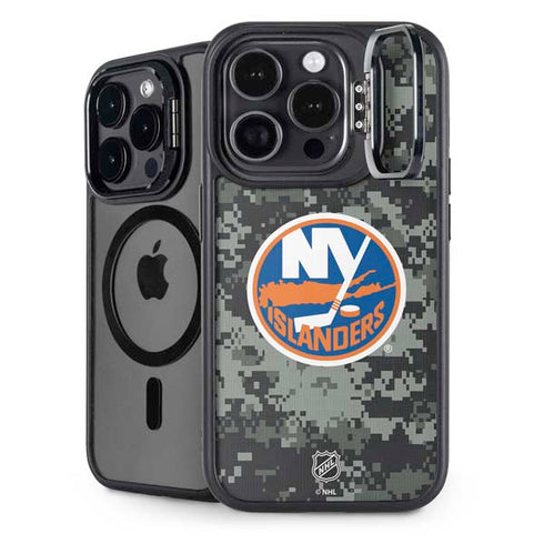 NHL New York Islanders Camo iPhone 13 Pro Max Kickstand Case