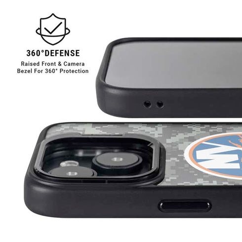 NHL New York Islanders Camo iPhone 14 Plus Kickstand Case