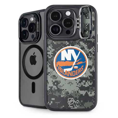 NHL New York Islanders Camo iPhone 14 Pro Max Kickstand Case