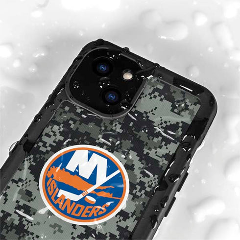 NHL New York Islanders Camo iPhone 15 Plus Waterproof Case