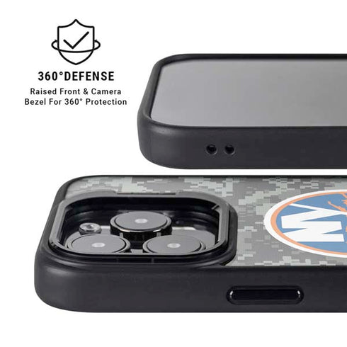 NHL New York Islanders Camo iPhone 15 Pro Max Kickstand Case