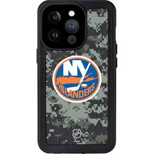 NHL New York Islanders Camo iPhone 15 Pro Waterproof Case