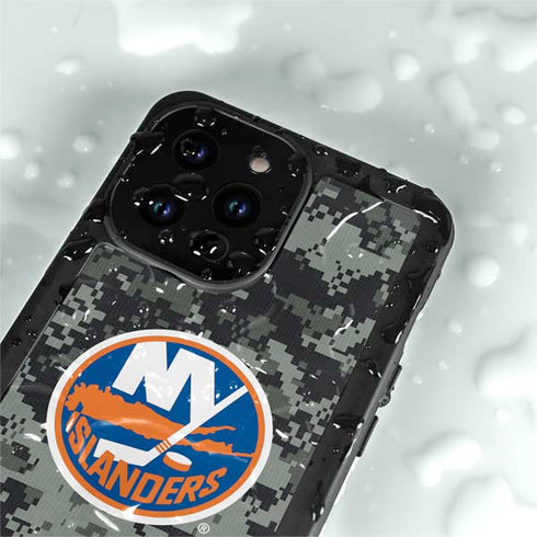 NHL New York Islanders Camo iPhone 15 Pro Waterproof Case