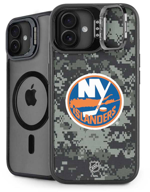 NHL New York Islanders Camo iPhone 16 Plus Kickstand Case