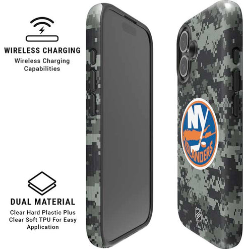 NHL New York Islanders Camo iPhone 16 Plus Magsafe Impact Case