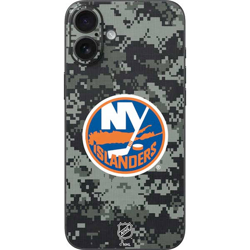 NHL New York Islanders Camo iPhone 16 Plus Skin