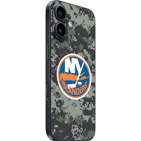 NHL New York Islanders Camo iPhone 16 Plus Skin