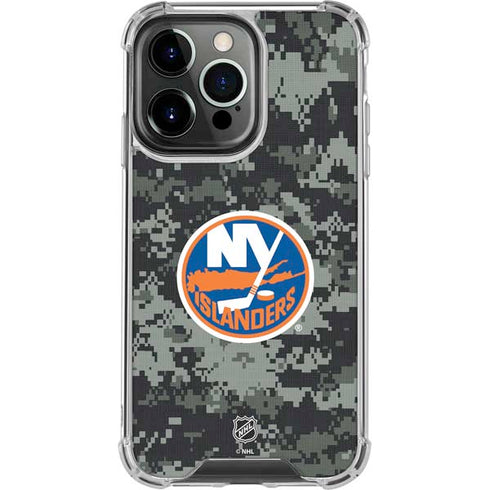 NHL New York Islanders Camo iPhone 16 Pro Clear Case
