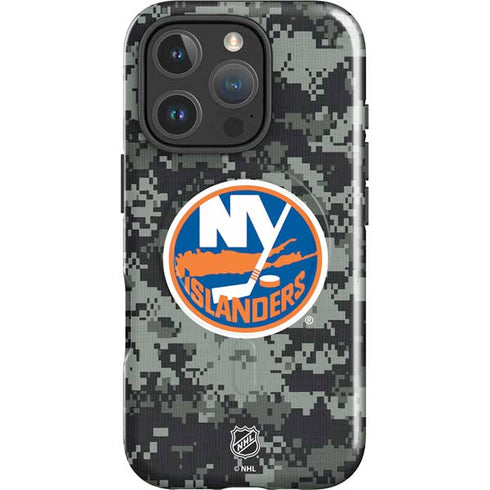 NHL New York Islanders Camo iPhone 16 Pro Max Magsafe Impact Case