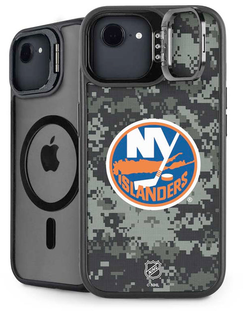 NHL New York Islanders Camo iPhone 16e Kickstand Case