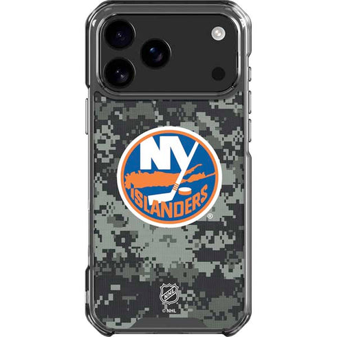 NHL New York Islanders Camo iPhone 18 Pro Max Clear Case