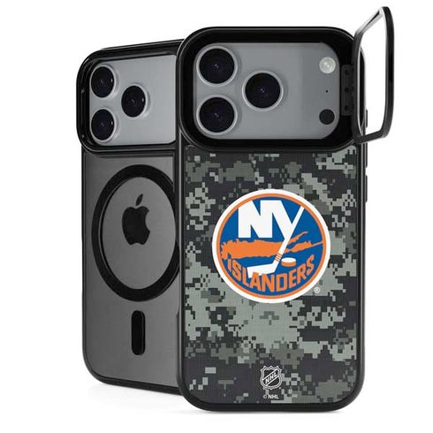 NHL New York Islanders Camo iPhone 18 Pro Max Kickstand Case