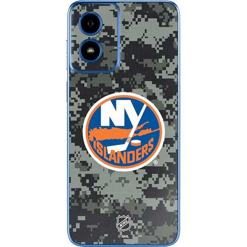 NHL New York Islanders Camo Moto G Play 4G (2024) Skin