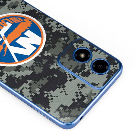 NHL New York Islanders Camo Moto G Play 4G (2024) Skin